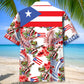 Tropical Puerto Rico Proud Hawaiian Shirt For Summer Vacation And Beach Travel