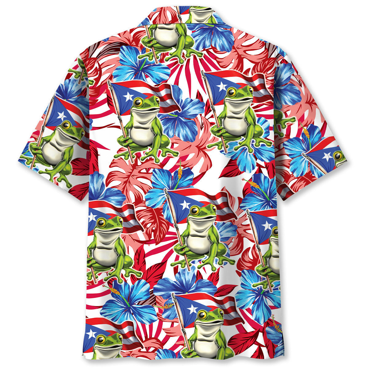 Tropical Puerto Rico Coastal Hawaiian Shirt For Resort Getaways And Comfortable Summer Activities