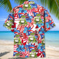 Tropical Puerto Rico Coastal Hawaiian Shirt For Summer Vacation And Beach Travel