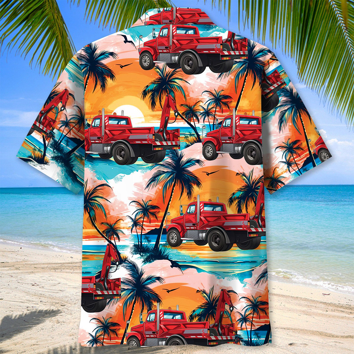 Retro Truck Tow Operator Car Hawaiian Shirt For Summer Vacation And Beach Travel