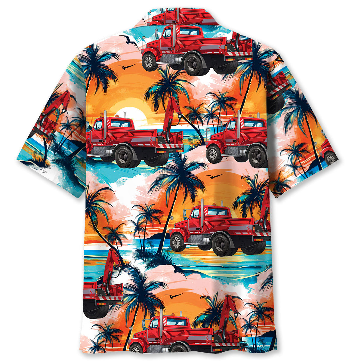 Retro Truck Tow Operator Car Hawaiian Shirt For Resort Getaways And Comfortable Summer Activities