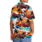 Retro Truck Tow Operator Car Hawaiian Shirt Artwork Detail For Resort Trips And Outdoor Activities