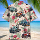Vintage Retro Truck Tow Operator Car Hawaiian Shirt Design View For Resort Travel And Thoughtful Gifting
