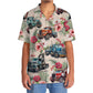 Vintage Retro Truck Tow Operator Car Hawaiian Shirt Pattern Detail For Summer Holidays And Outdoor Fun