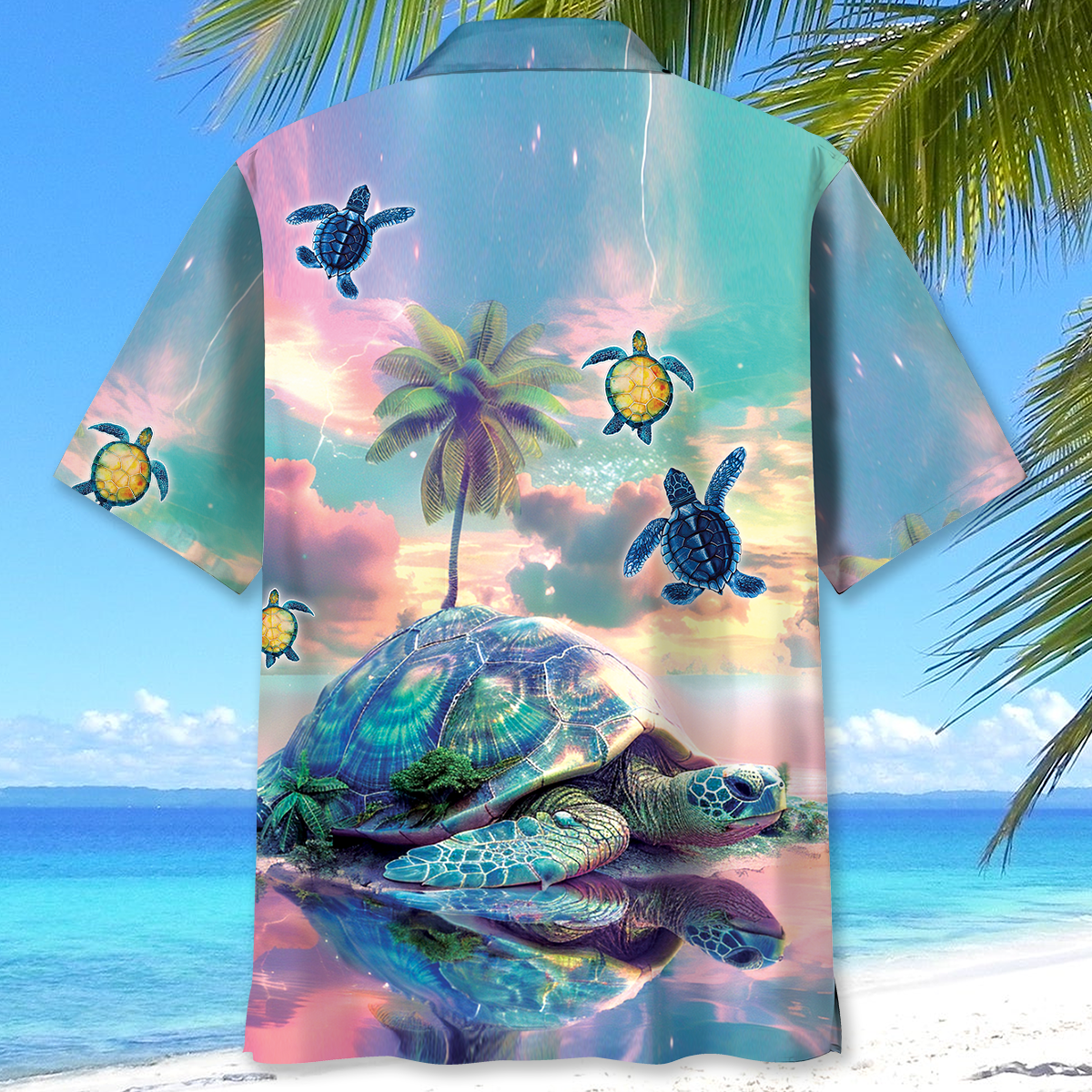Dreamy Tropical Turtle Island Hawaiian Shirt For Warm Weather Adventures And Everyday Comfort