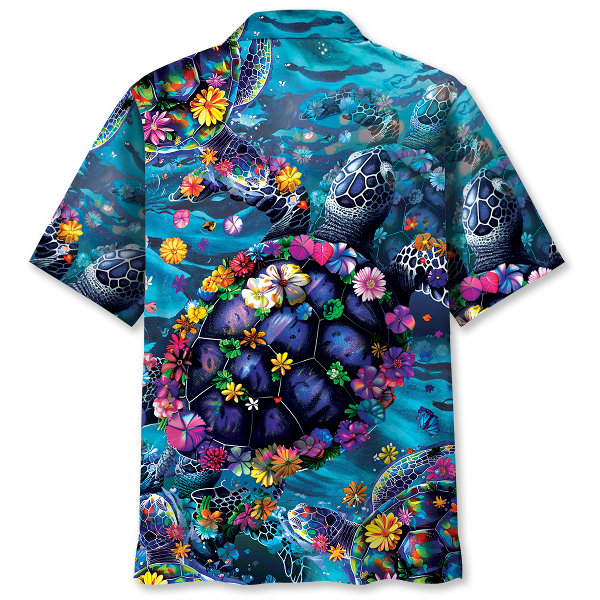Floral Tropical Turtle Hawaiian Shirt For Warm Weather Adventures And Everyday Comfort