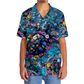 Floral Tropical Turtle Hawaiian Shirt For Summer Events And Casual Outdoor Wear