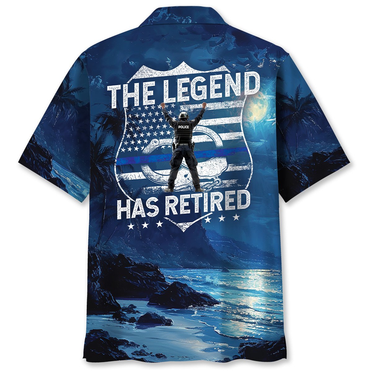 Police Legend Retired Hawaiian Shirt For Coastal Adventures And Warm Weather Wear