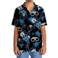 Blue Tropical Police Hawaiian Shirt Pattern View For Relaxed Warm Weather Outfits
