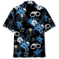 Blue Tropical Police Hawaiian Shirt For Resort Getaways And Comfortable Summer Activities