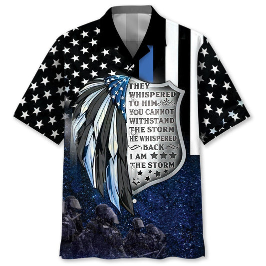 Tropical Police Proud Hawaiian Shirt Pattern View For Lightweight Everyday Style