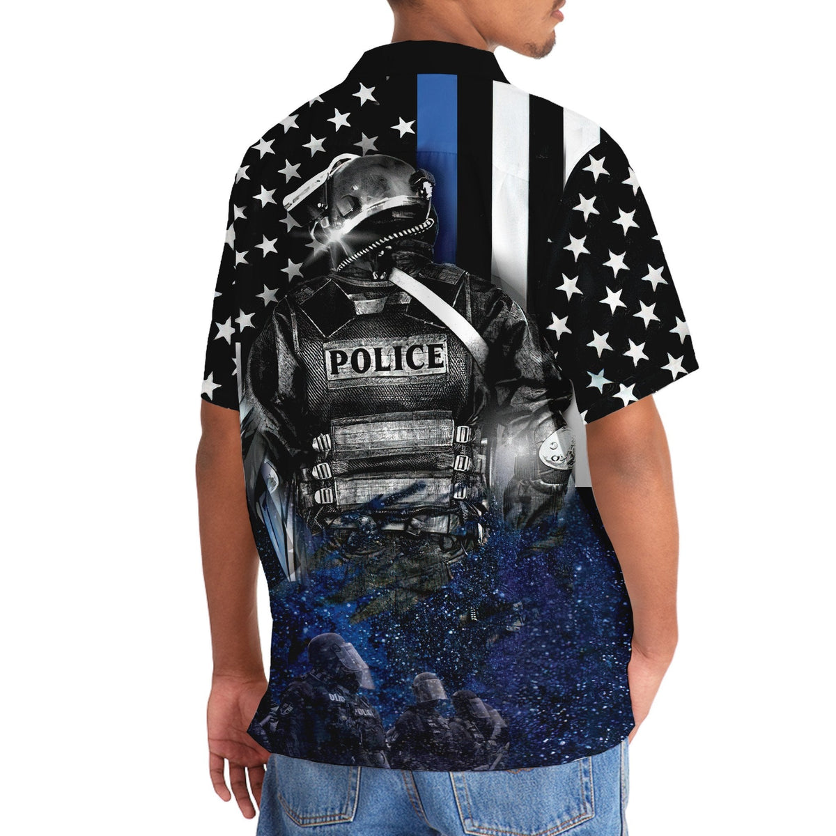 Tropical Police Proud Hawaiian Shirt For Vacation Days And Relaxed Coastal Outings