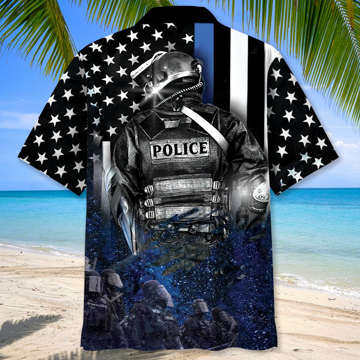 Tropical Police Proud Hawaiian Shirt Design View For Resort Travel And Thoughtful Gifting