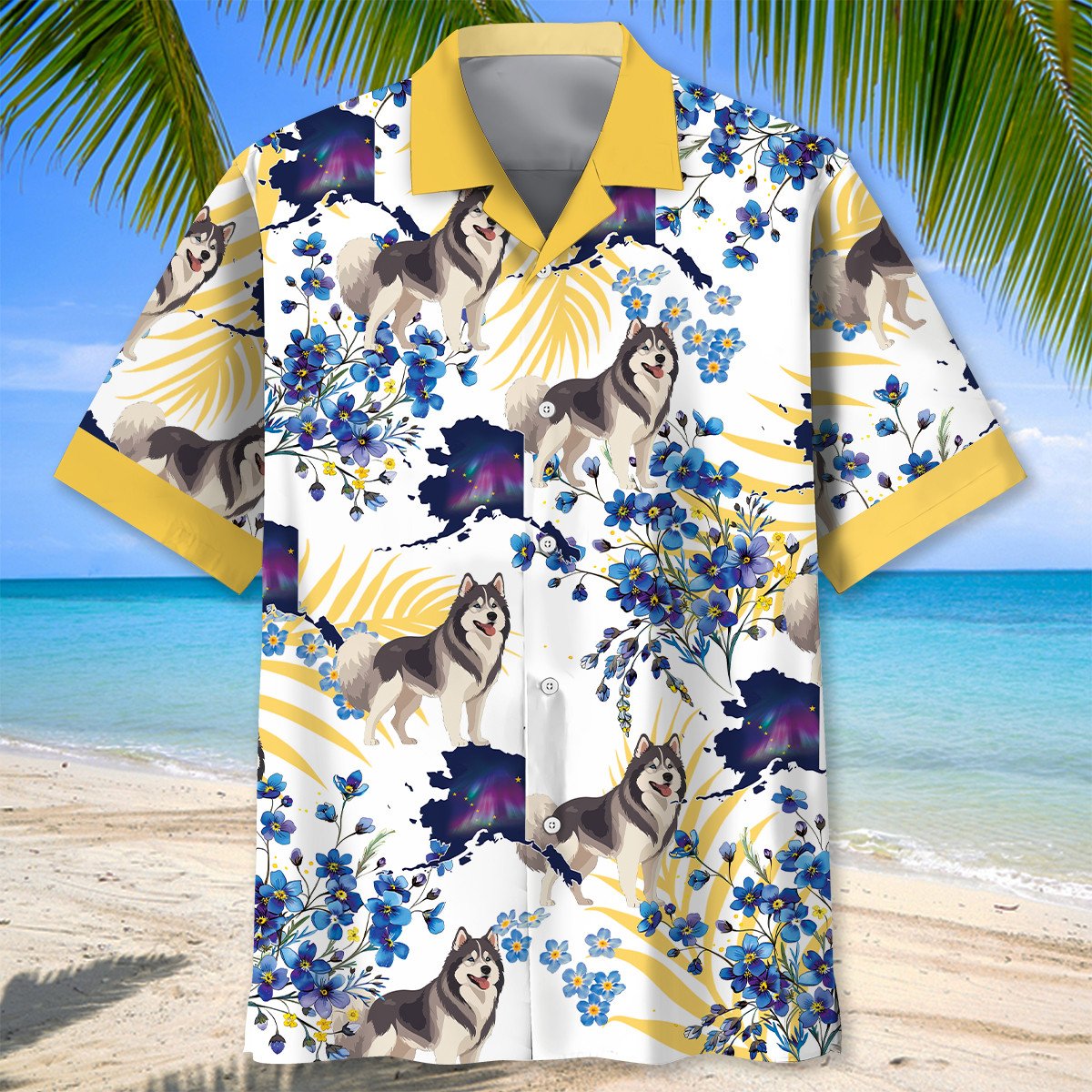 Tropical Alaska Proud Hawaiian Shirt Design Detail For Sunny Adventures And Casual Wear
