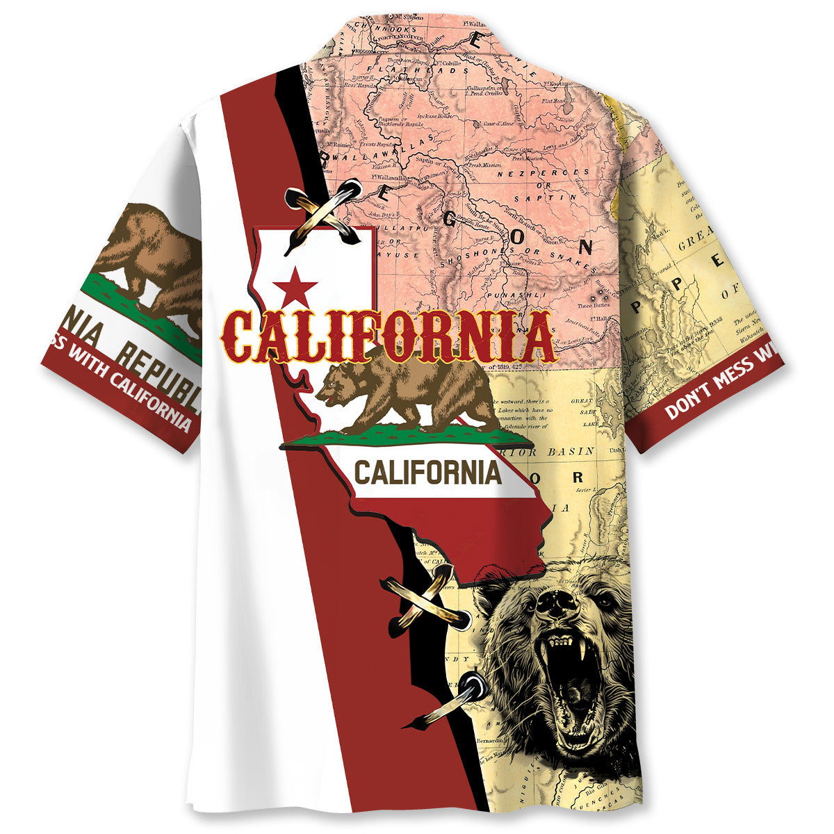 Tropical California Proud Hawaiian Shirt For Summer Events And Casual Outdoor Wear