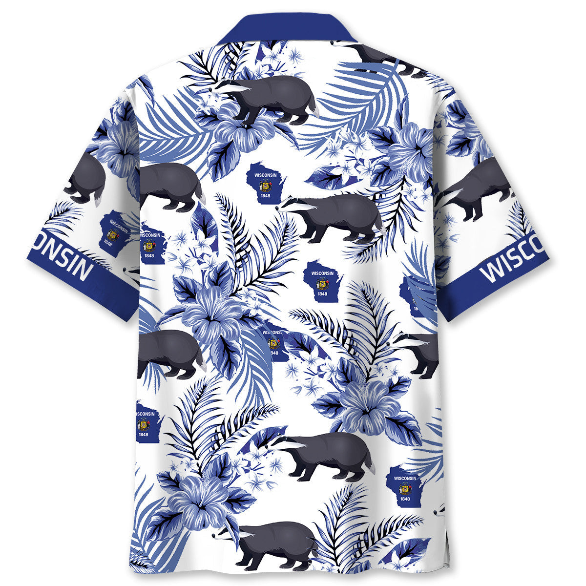 Tropical Wisconsin Proud Hawaiian Shirt Design Detail For Beach Days And Holiday Travel