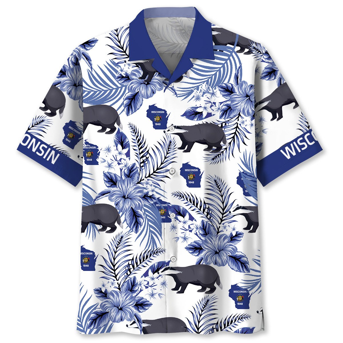 Tropical Wisconsin Proud Hawaiian Shirt Artwork View For Coastal Escapes And Resort Style