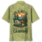 Camping Outdoor Hawaiian Shirt Pattern Detail For Summer Holidays And Outdoor Fun