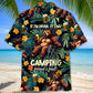 Bear Camping Drunk Hawaiian Shirt Design Detail For Sunny Adventures And Casual Wear