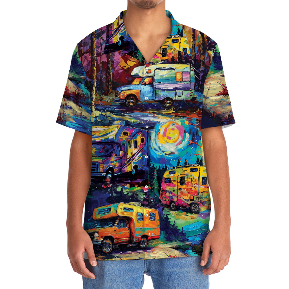Car Camping Hawaiian Shirt For Coastal Adventures And Warm Weather Wear