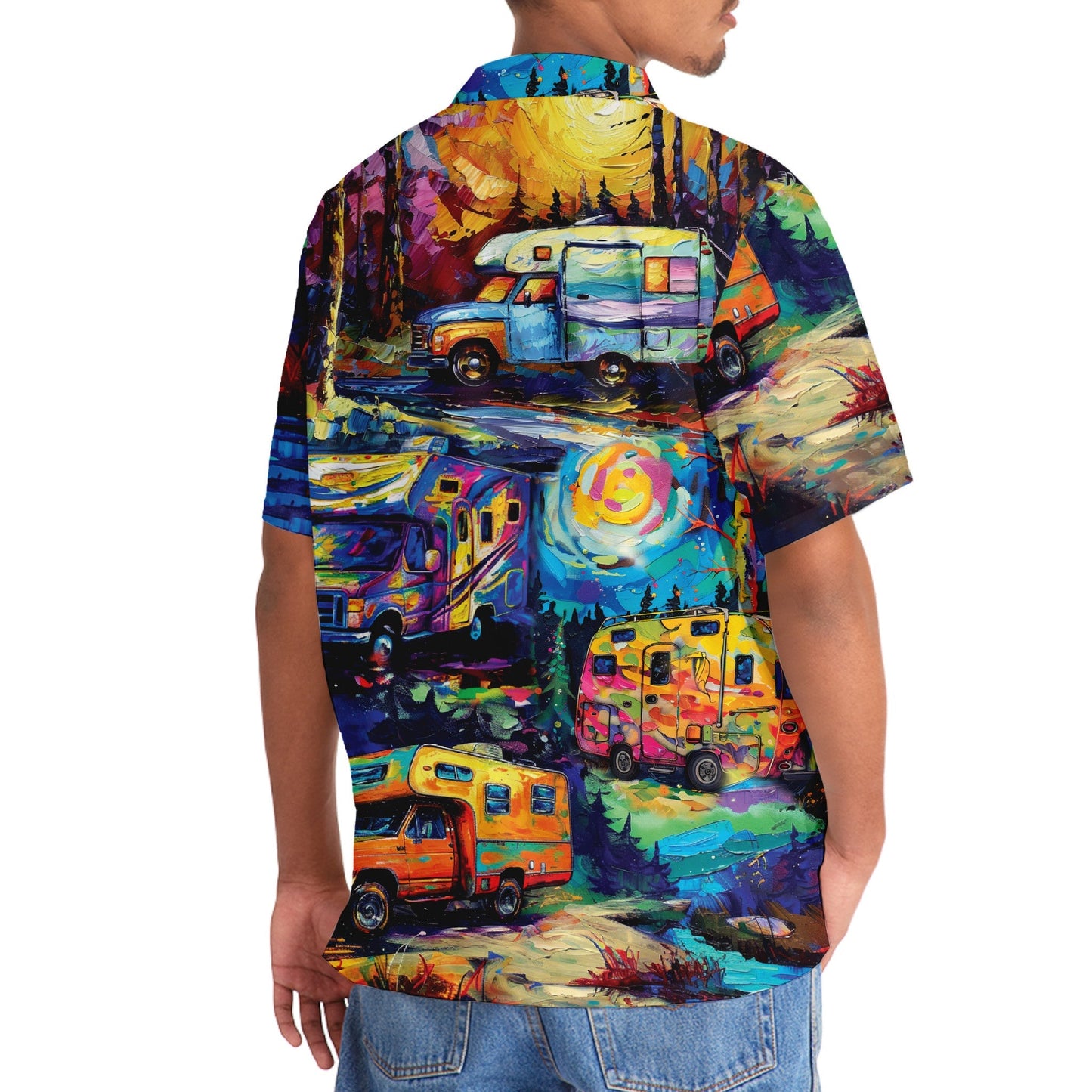 Car Camping Hawaiian Shirt Design View For Resort Travel And Thoughtful Gifting