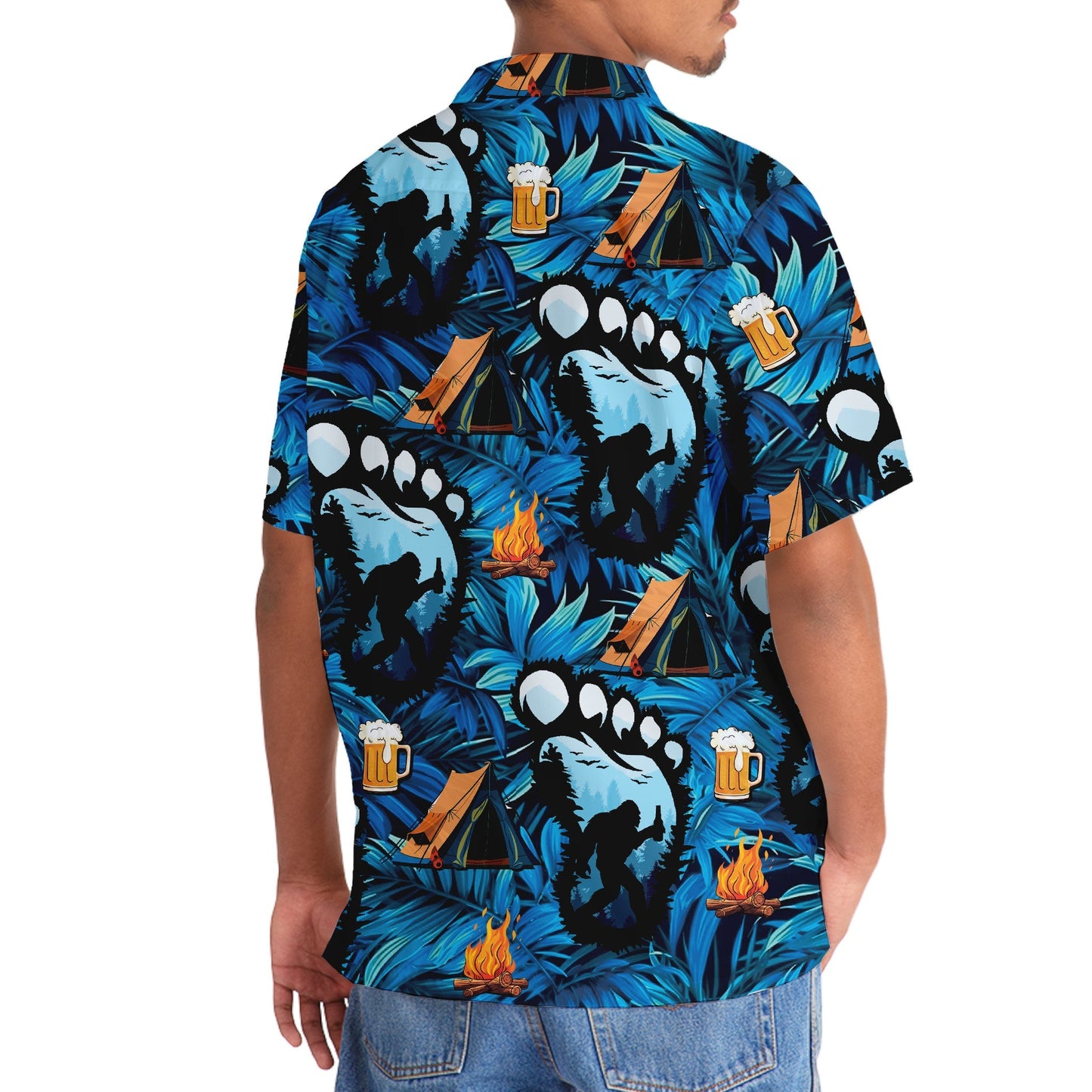 Camping Forest Creature Beer Hawaiian Shirt For Summer Events And Casual Outdoor Wear