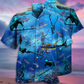 Ocean Hawaiian Shirt With Detailed Graphic For Island Holidays Summer Parties And Casual Outdoor Wear