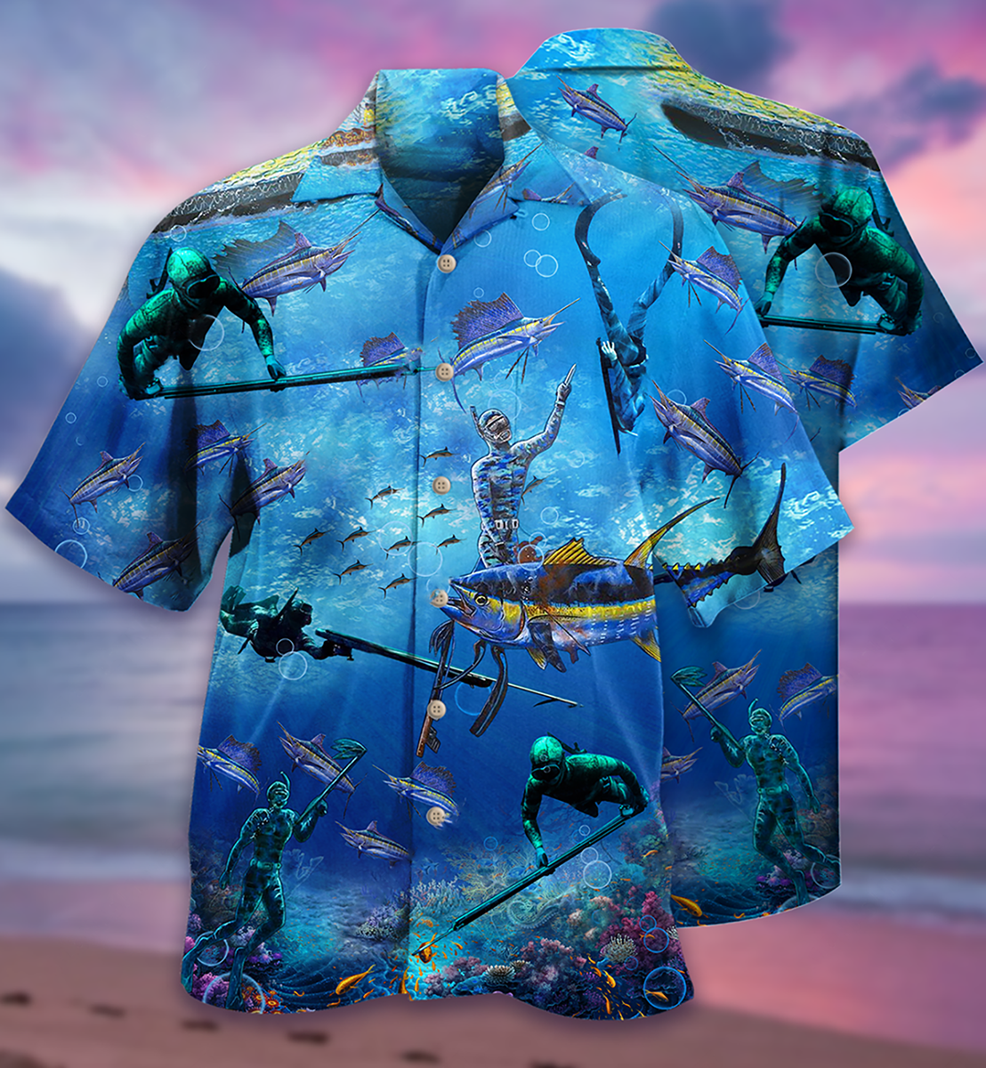 Ocean Hawaiian Shirt With Detailed Graphic For Island Holidays Summer Parties And Casual Outdoor Wear