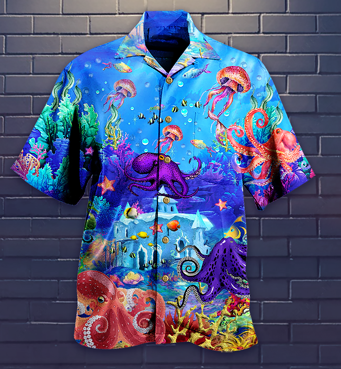 Octopus Ocean Hawaiian Shirt For Poolside Relaxation And Sunny Getaways