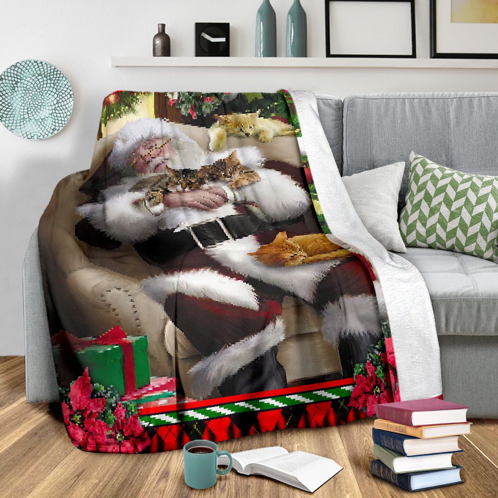 Cat All I Want For Christmas Is A Nap Flannel Blanket For Cozy Bedroom Sofa Decor