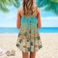 Vibrant Turtle Is Beach Soul V-Neck Sleeveless Cami Dress For Ocean Lovers And Sunny Getaways