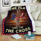 God Stand For The Flag American Flag Christian Flannel Blanket For Cozy Bedroom Sofa Decor