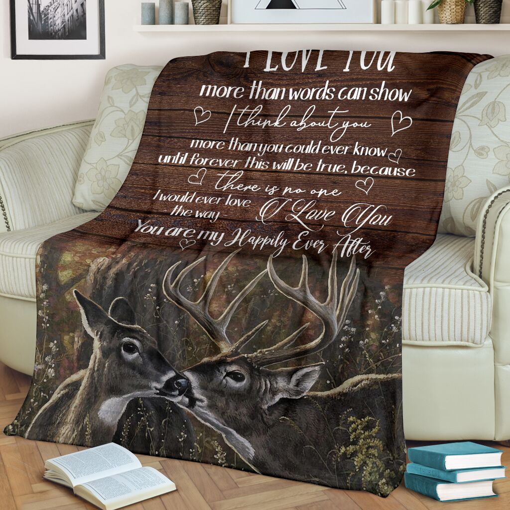 Hunting Love I Love You Flannel Blanket For Cozy Bedroom Sofa Decor