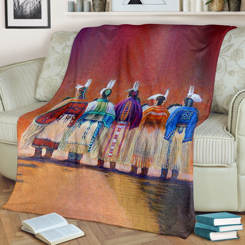 Native American Simple Flannel Blanket For Cozy Bedroom Sofa Decor
