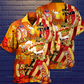 Funny Food Looking Hawaiian Shirt Artwork Detail For Tropical Trips And Casual Outings