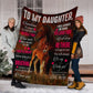 Horse Daughter Gift Flannel Blanket For Cozy Bedroom Sofa Decor
