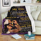 African American I Wish I Could Turn Back The Clock Personalized Flannel Blanket For Cozy Bedroom Sofa Decor