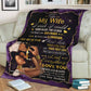 African American I Wish I Could Turn Back The Clock Personalized Flannel Blanket For Cozy Bedroom Sofa Decor