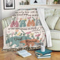 Family I've Only Been With Dad Personalized Flannel Blanket For Cozy Bedroom Sofa Decor