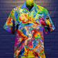 Colorful Parrot Hawaiian Shirt For Vacation Days And Relaxed Coastal Outings