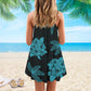 Vibrant Turtle Is Beach Soul V-Neck Sleeveless Cami Dress For Island Holidays And Thoughtful Gifting
