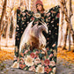 Dragon White Dragon Floral Flannel Blanket For Cozy Bedroom Sofa Decor