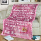Breast Cancer Warrior Breast Cancer Awareness Flannel Blanket For Cozy Bedroom Sofa Decor