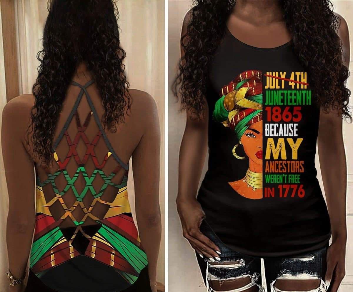 Black Woman Love Peace Hollow Tank Top For Studio Practice And Casual Styling