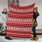 Christmas Teacher Simple Pattern Flannel Blanket For Cozy Bedroom Sofa Decor