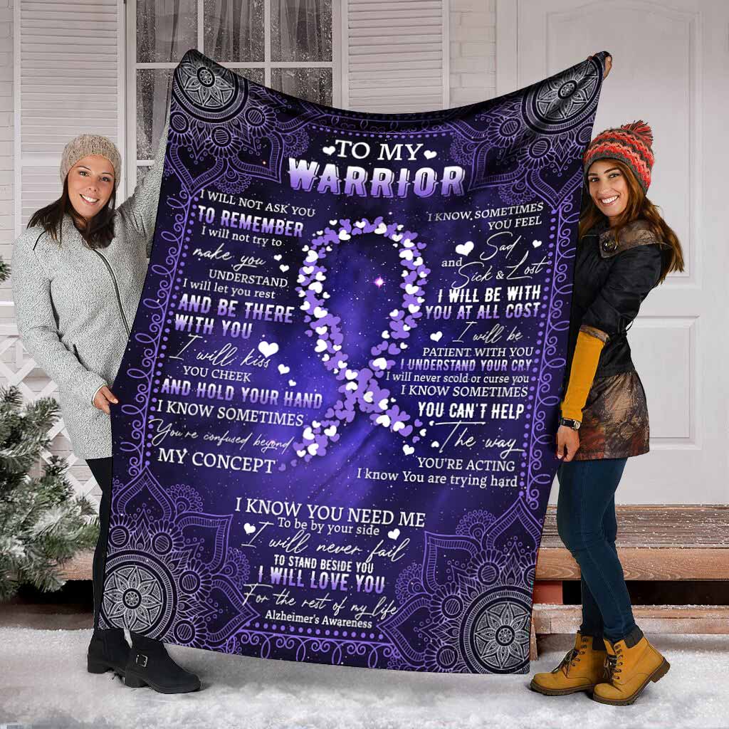 Alzheimer Awareness Flannel Blanket For Cozy Bedroom Sofa Decor