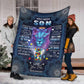 Autism Awareness Son Gift Flannel Blanket For Cozy Bedroom Sofa Decor