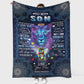 Autism Awareness Son Gift Flannel Blanket For Cozy Bedroom Sofa Decor