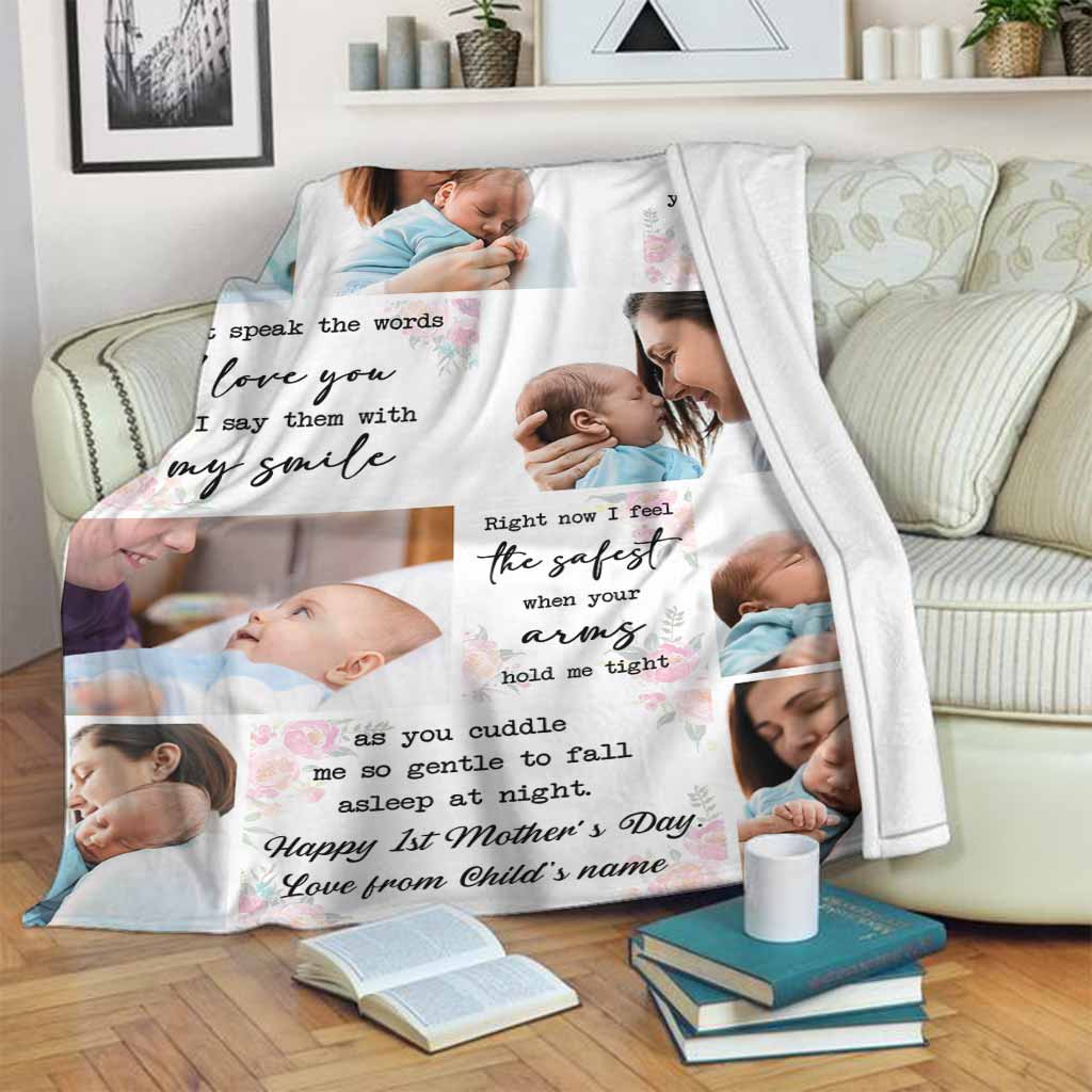 Family I've Only Been With You For A Little While Personalized Photo Flannel Blanket For Cozy Bedroom Sofa Decor
