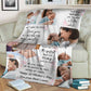 Family I've Only Been With You For A Little While Personalized Photo Flannel Blanket For Cozy Bedroom Sofa Decor